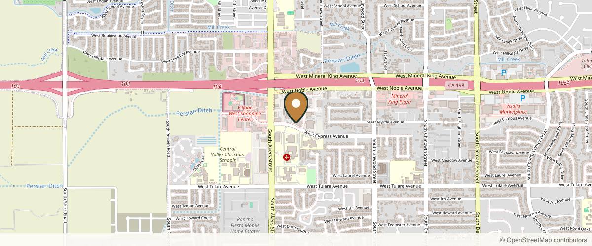 Map showing Alex Lechtman M.D., Plastic & Reconstructive Surgeon in Visalia, California