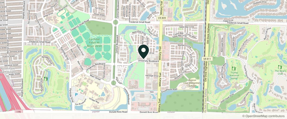 Map showing Allyson Deziel, MD in Jupiter, Florida