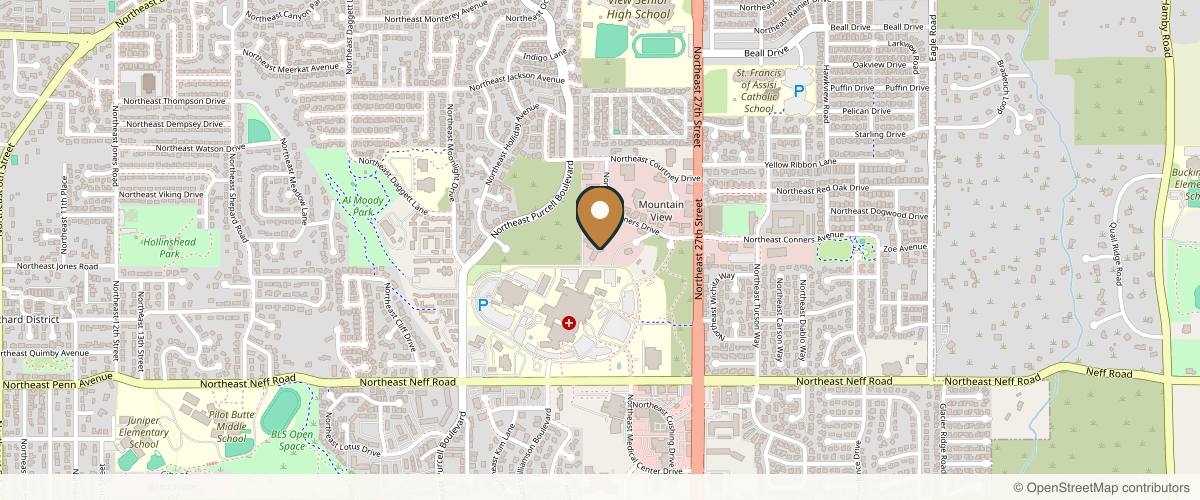 Map showing Alpenaura Plastic Surgery & Wellness in Bend, Oregon