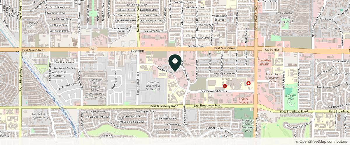 Map showing Alta Dermatology Group in Mesa, Arizona