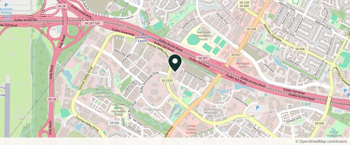Map showing AMG Plastic Surgery - Amir Ghaznavi, MD in Fairfax, Virginia