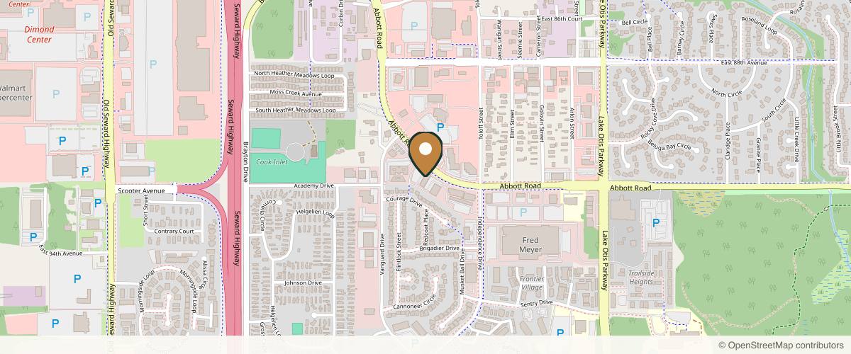 Map showing Anchorage Oral and Implant Surgery in Anchorage, Alaska