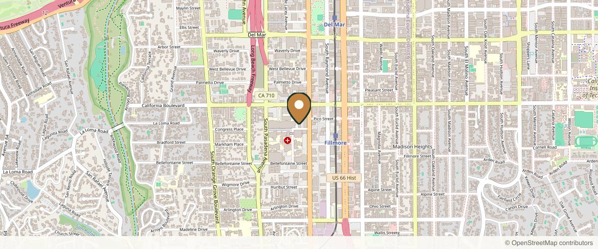 Map showing Andre Panossian, MD, Plastic Surgery in Pasadena, California