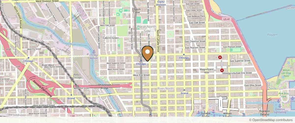 Map showing Anil Shah, MD, FACS in Chicago, Illinois