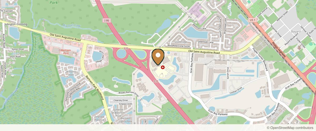 Map showing Ankit R. Desai, MD, FACS in Jacksonville, Florida