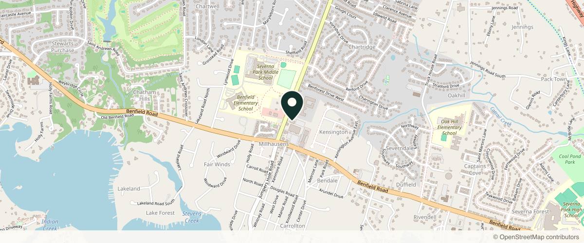 Map showing Anne Arundel ENT & Facial Plastic Surgery Severna Park in Annapolis, Maryland