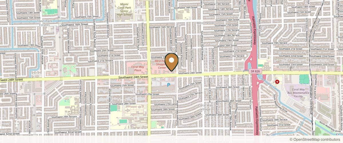 Map showing APS Plastic Surgery in Miami, Florida