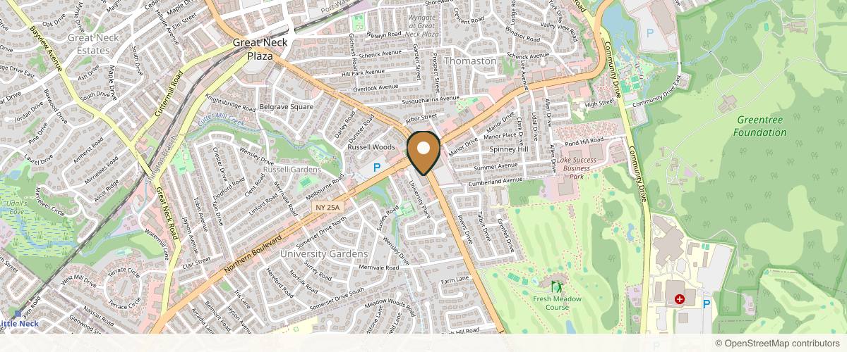 Map showing Aristocrat Plastic Surgery: Dr. Kevin Tehrani - Long Island in Queens, New York