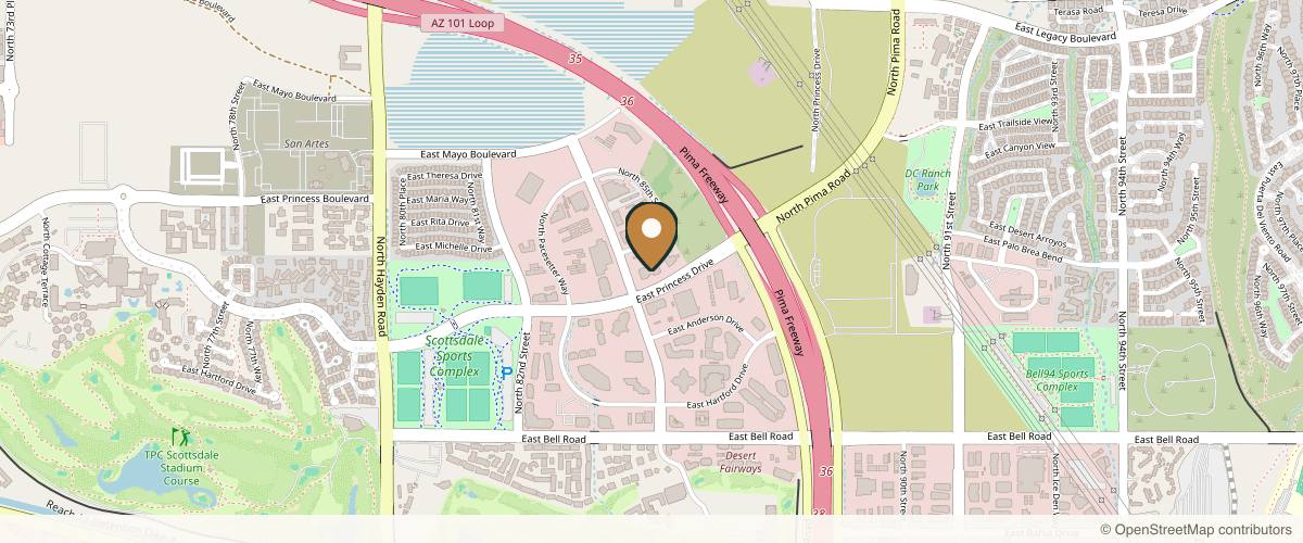 Map showing Arizona Center for Aesthetic Surgery - Dr. Steven Turkeltaub in Prescott, Arizona