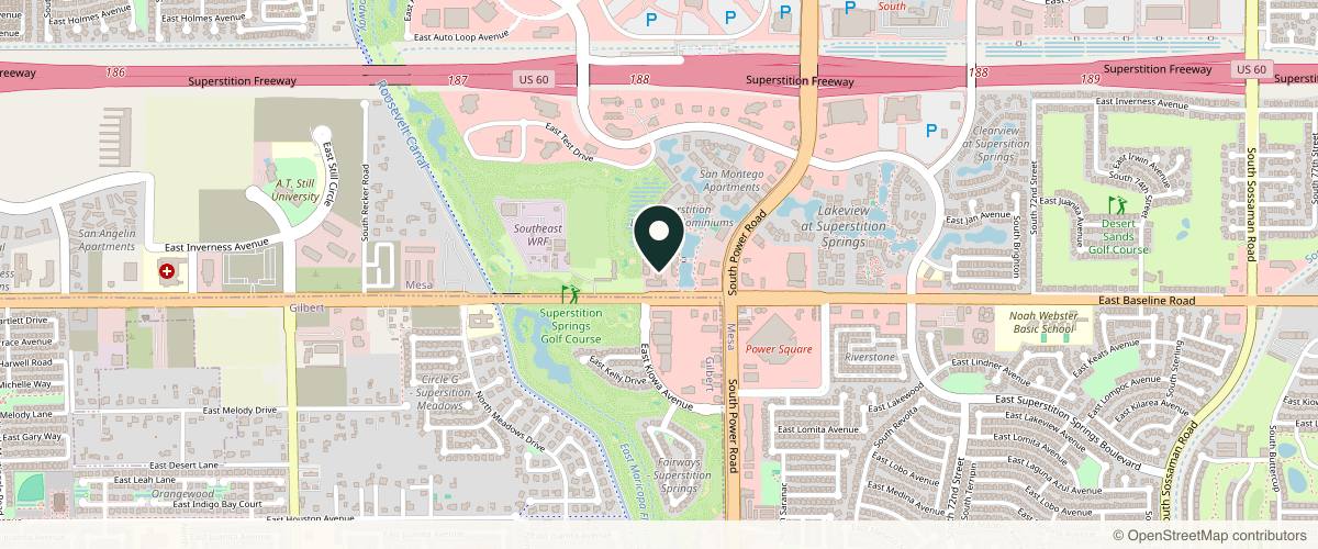 Map showing Arizona Dermatology in Mesa, Arizona