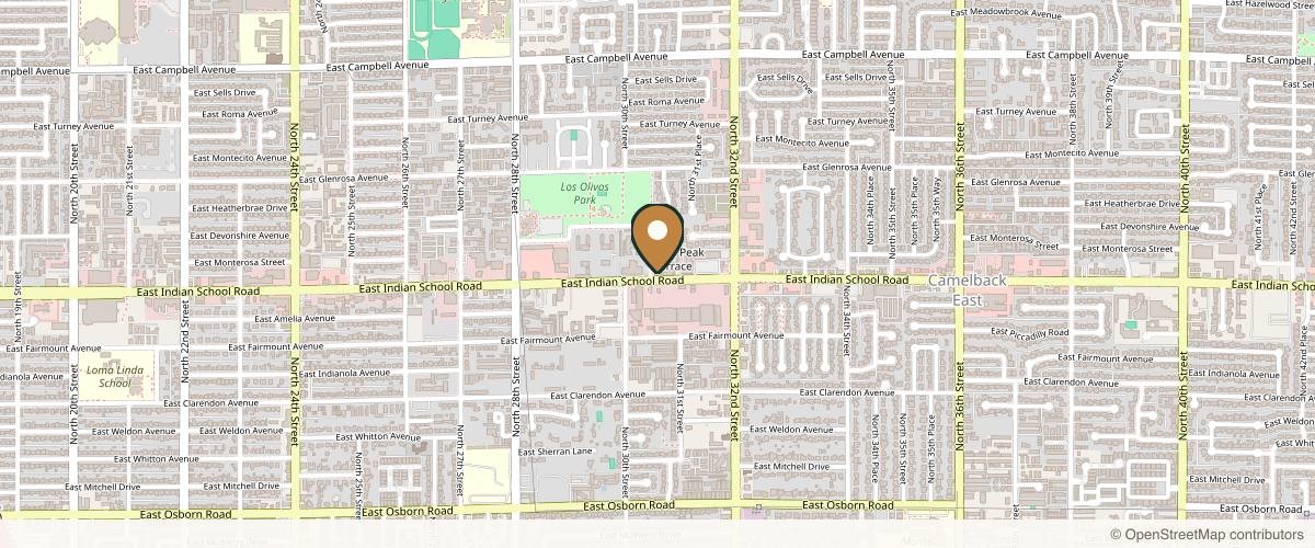 Map showing Arizona Facial Plastics in Phoenix, Arizona