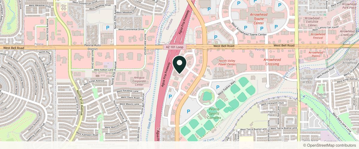 Map showing Arizona Ocular & Facial Plastic Surgery in Phoenix, Arizona