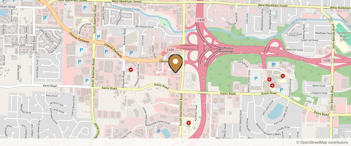 Map showing Arkansas Oculoplastic Surgery, PLLC: Brock Wade D MD in Little Rock, Arkansas