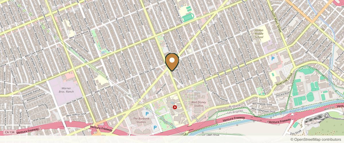 Map showing Armen Vartany, MD, FACS: Plastic Surgery and Laser Center in Burbank, California