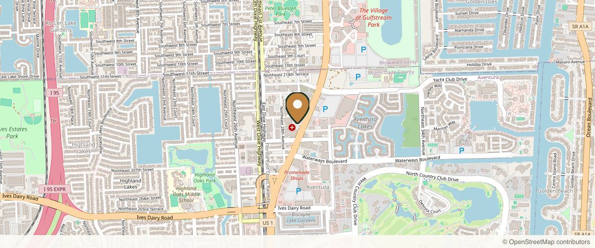 Map showing ARTIS Institute for Plastic Surgery in Aventura, Florida