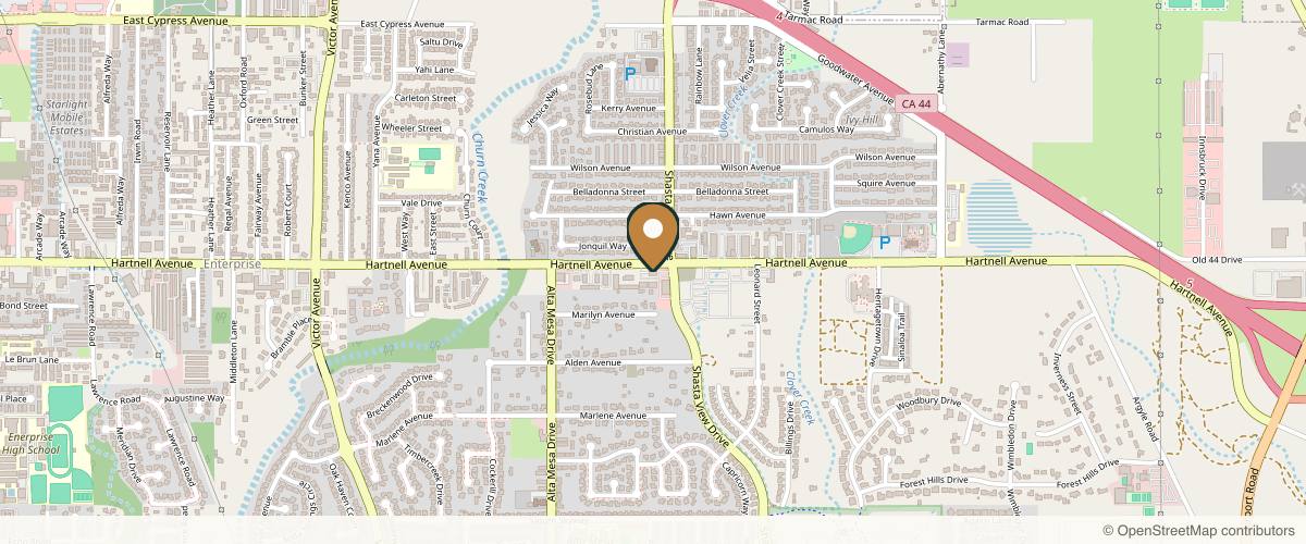 Map showing Artistry Aesthetics & Wellness in Redding, California