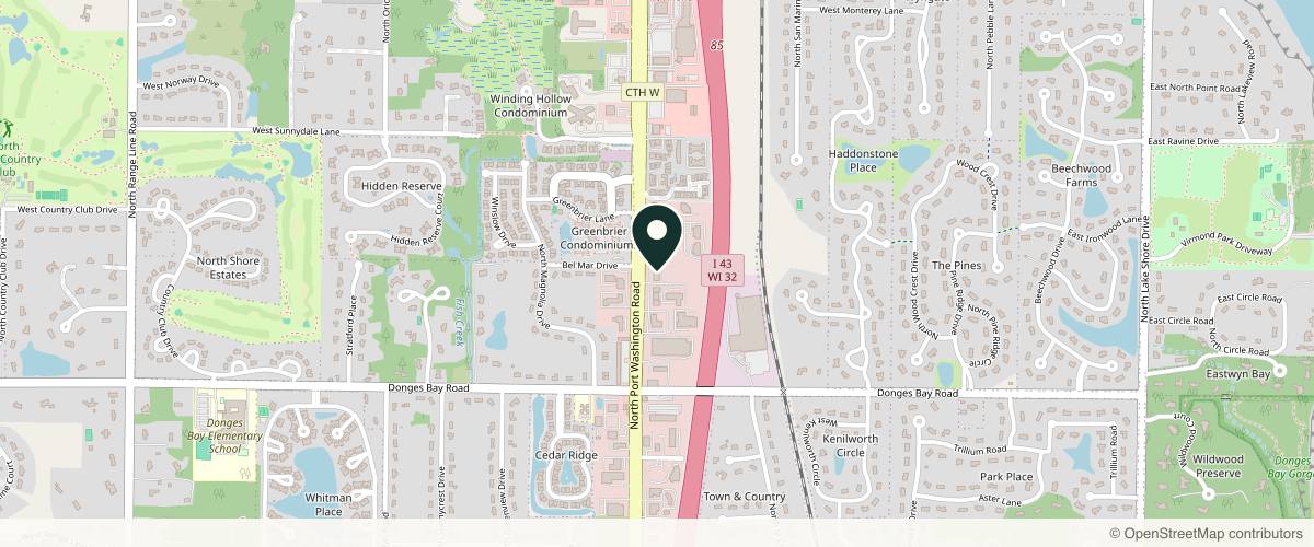 Map showing Ascension Medical Group WI - Cosmetic Surgery and Skin Care Center in Milwaukee, Wisconsin