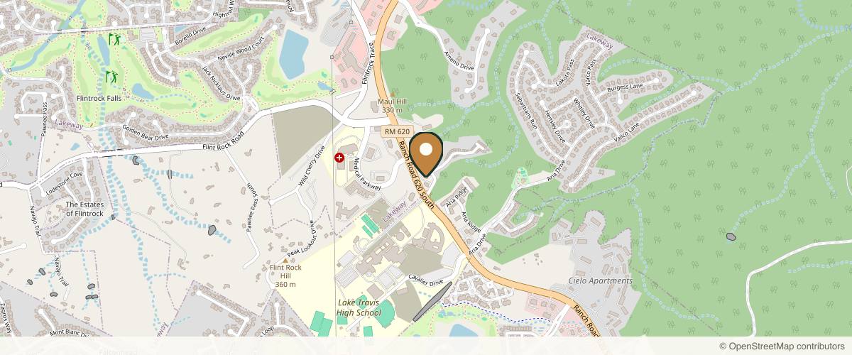 Map showing Aspira Plastic Surgery & Med Spa: Dr. Venkata Erella in Austin, Texas