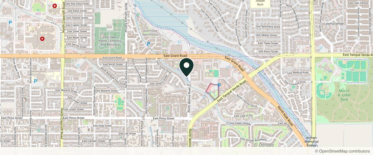 Map showing Associated Dermatologists PC in Tucson, Arizona