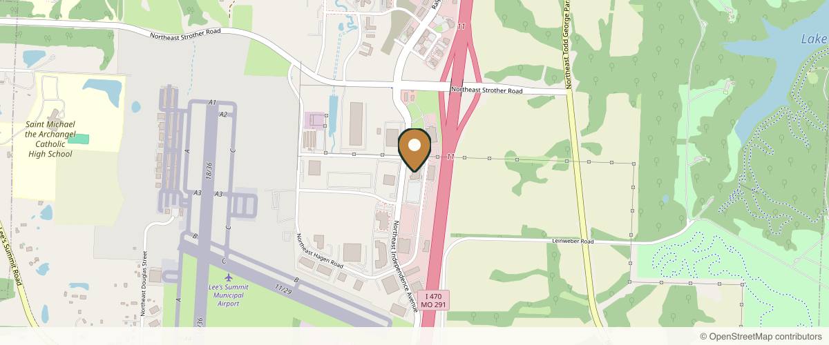 Map showing Associated Plastic Surgeons & Med Spa in Kansas City, Missouri