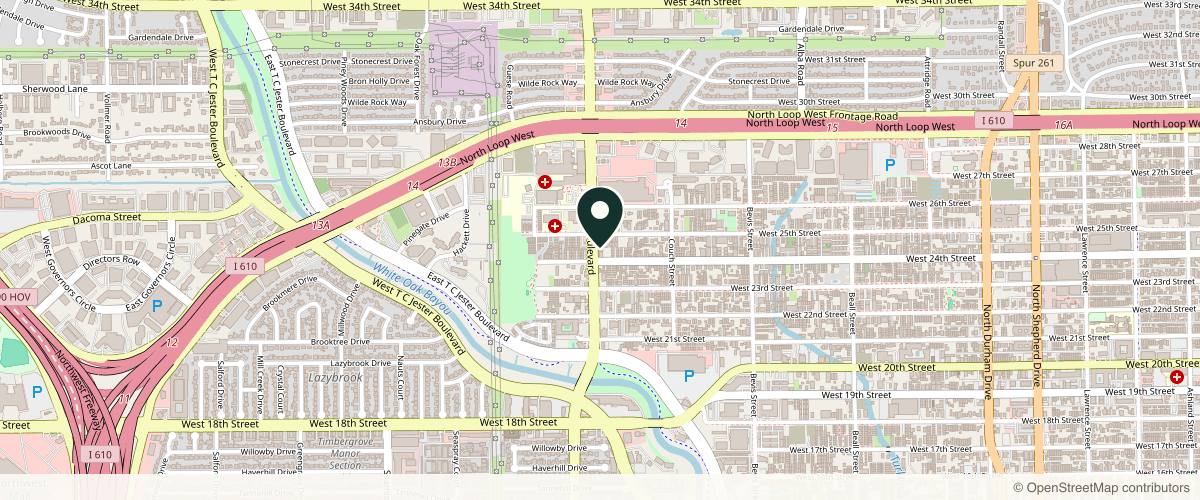 Map showing Athre Facial Plastics: Dr. Raghu Athré in Houston, Texas