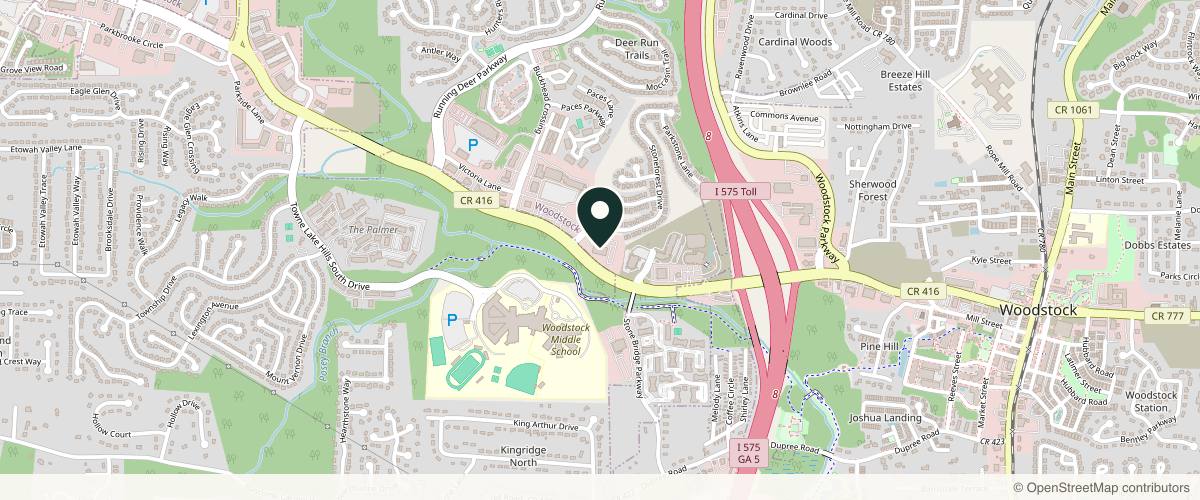 Map showing ATLANTA NORTH DERMATOLOGY & SKIN CARE in Atlanta, Georgia