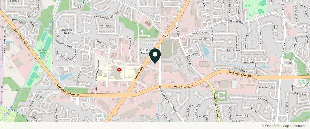 Map showing Atlanta West Dermatology in Atlanta, Georgia