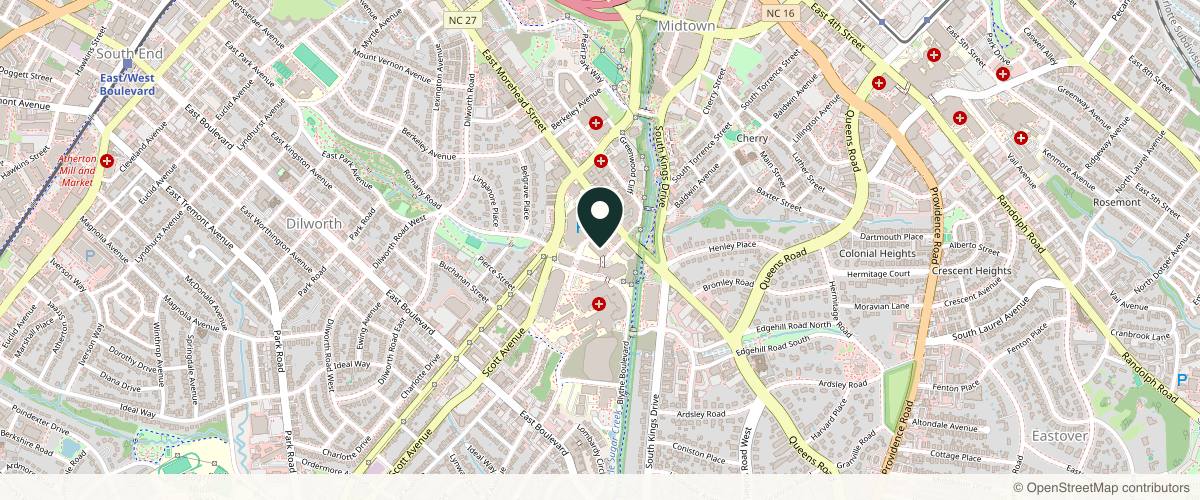 Map showing Atrium Health Plastic & Reconstructive Surgery in Concord, North Carolina