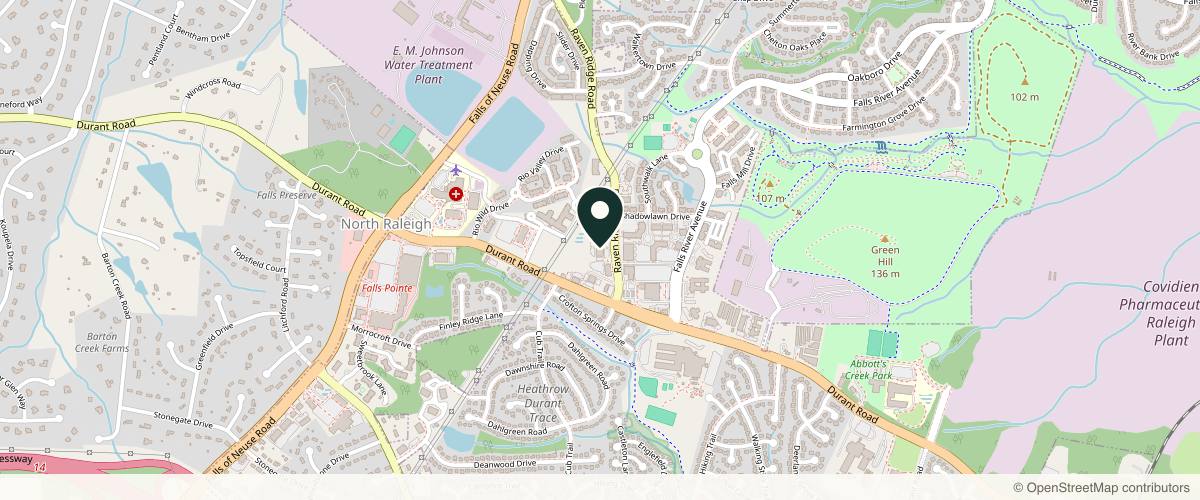 Map showing Audrey Echt Dermatology & Skin Cancer Center in Raleigh, North Carolina