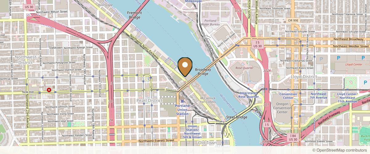 Map showing Austin Hayes, MD in Portland, Oregon