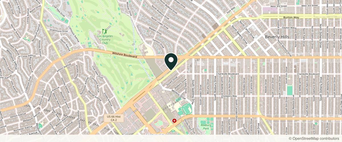 Map showing Ava MD in Beverly Hills, California