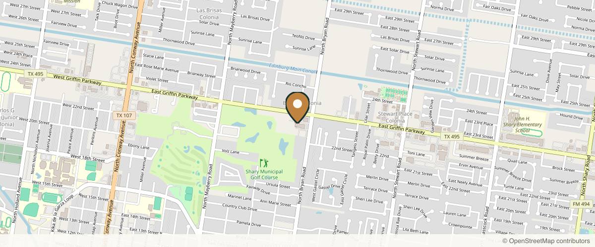 Map showing Avila Plastic Surgery: Rafael Avila, MD in McAllen, Texas