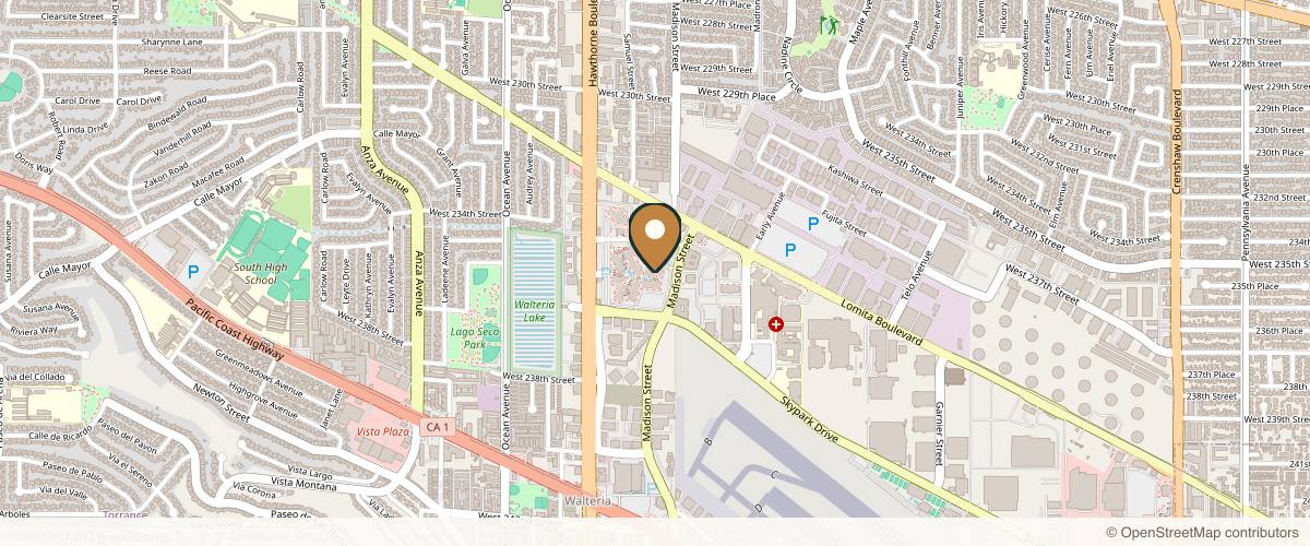 Map showing Awaken Aesthetics in Torrance, California