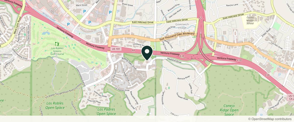 Map showing Azar Plastic Surgery and Med Spa in Westlake Village, California