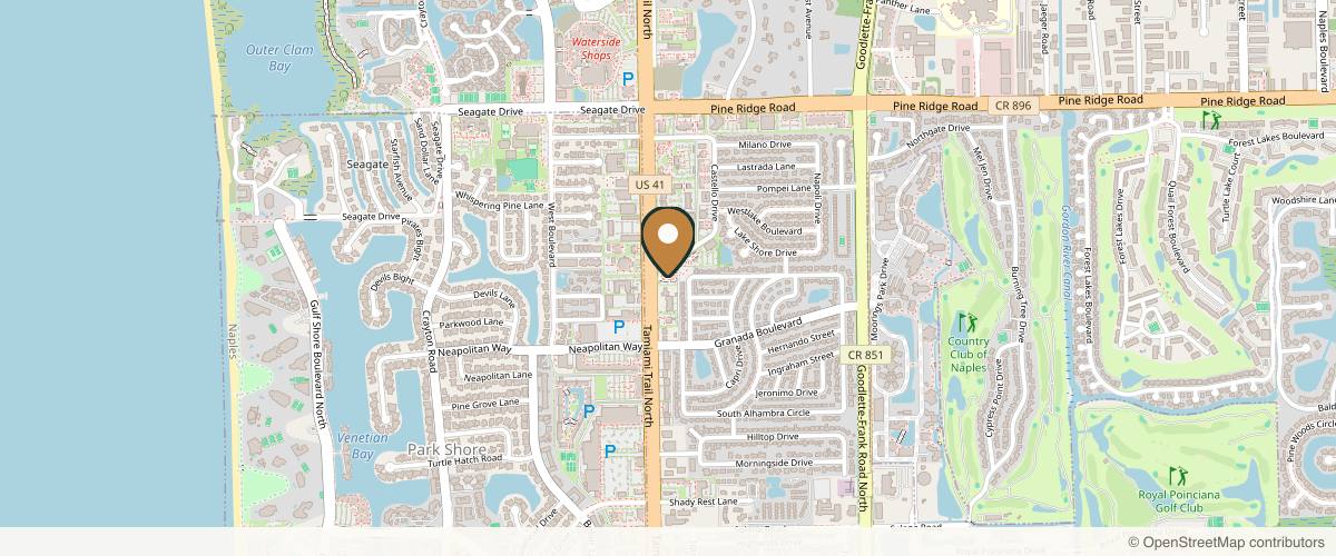 Map showing Azul Cosmetic Surgery and Medical Spa | Naples Park Shore in Naples, Florida