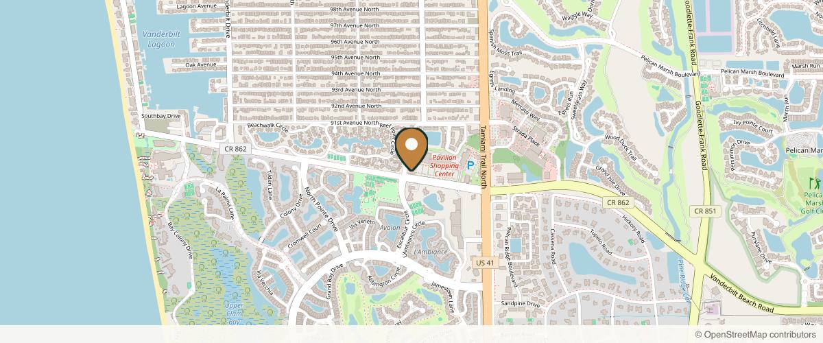 Map showing Basile Plastic Surgery in Naples, Florida
