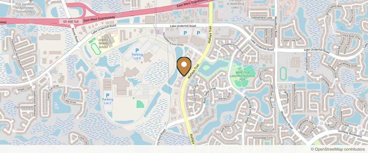 Map showing Bassin Center For Plastic Surgery Orlando in Orlando, Florida