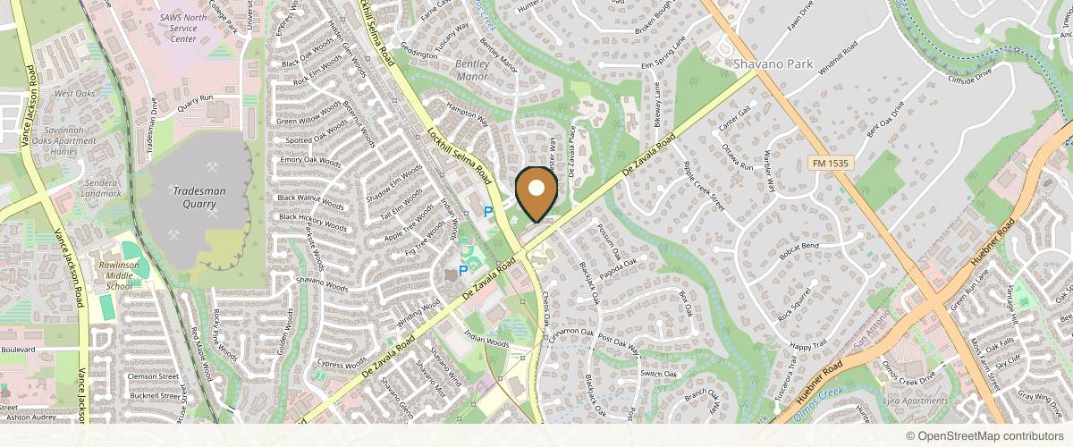 Map showing Baumholtz Plastic Surgery in San Antonio, Texas