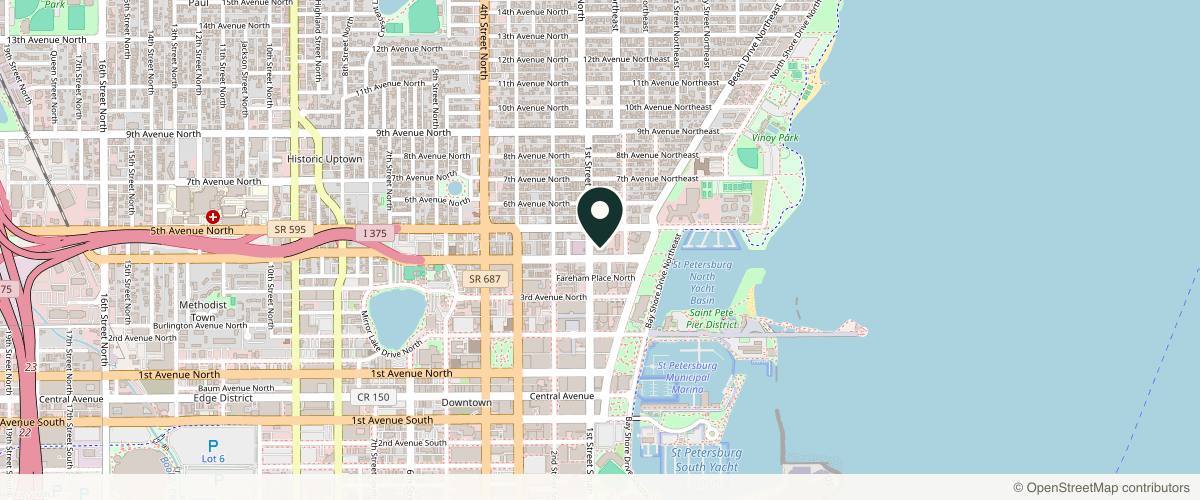 Map showing Bay Dermatology & Cosmetic Surgery in Tampa, Florida