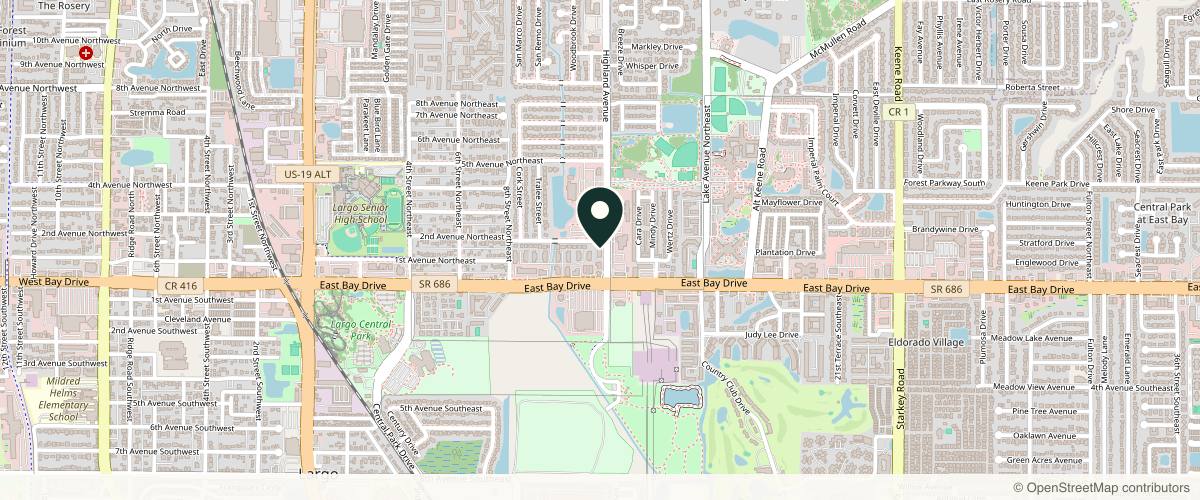 Map showing Bay Dermatology in Clearwater, Florida