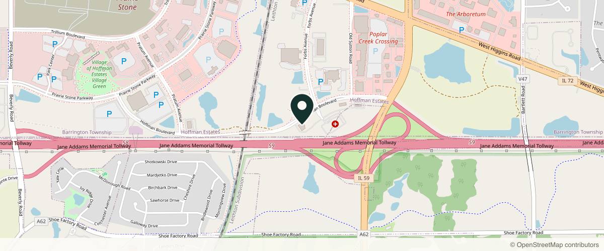 Map showing Beaird Dermatology in Schaumburg, Illinois