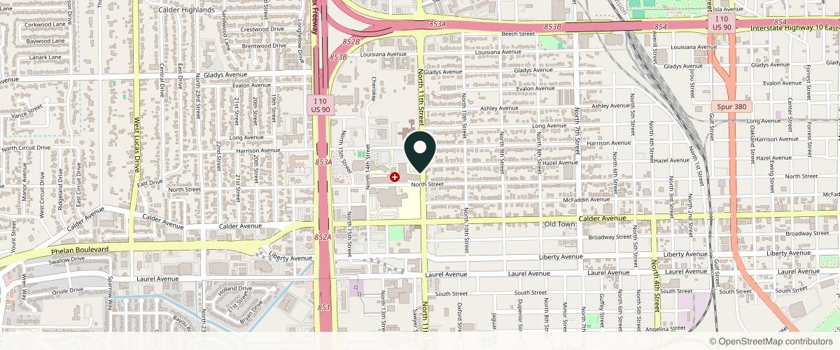 Map showing Beaumont Plastic Surgery Associates: Beckert Benjamin MD in Beaumont, Texas