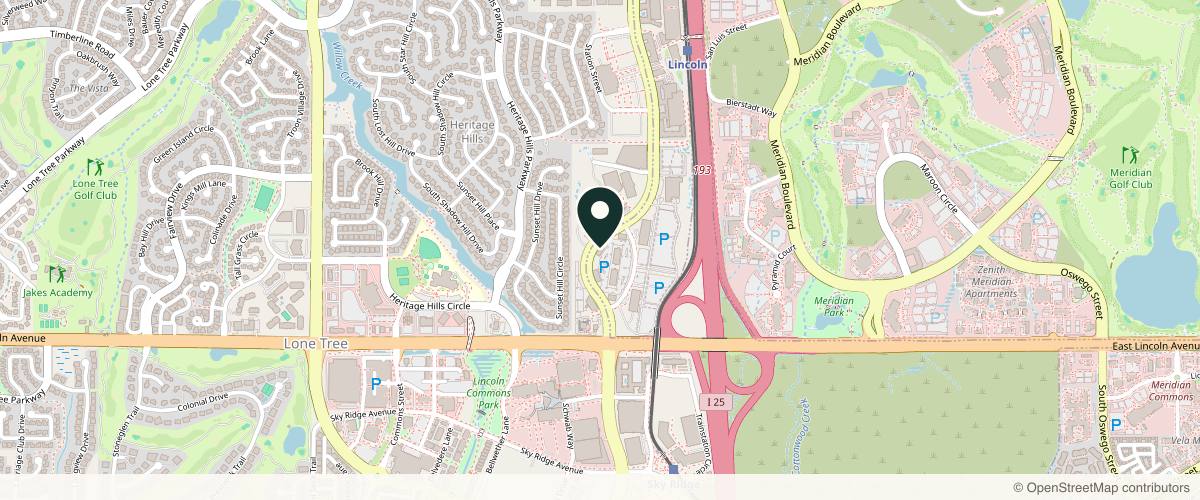 Map showing BEAUTY by BUFORD: Gregory A. Buford, MD in Highlands Ranch, Colorado