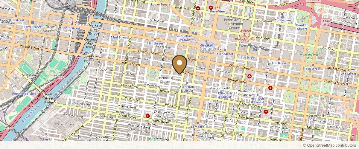 Map showing Becker Plastic Surgery in Philadelphia, Pennsylvania