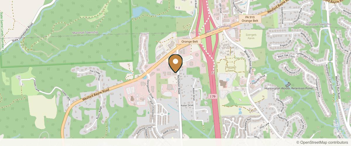 Map showing Beleza Plastic Surgery & Med Spa: Dr. Anna Wooten in Pittsburgh, Pennsylvania