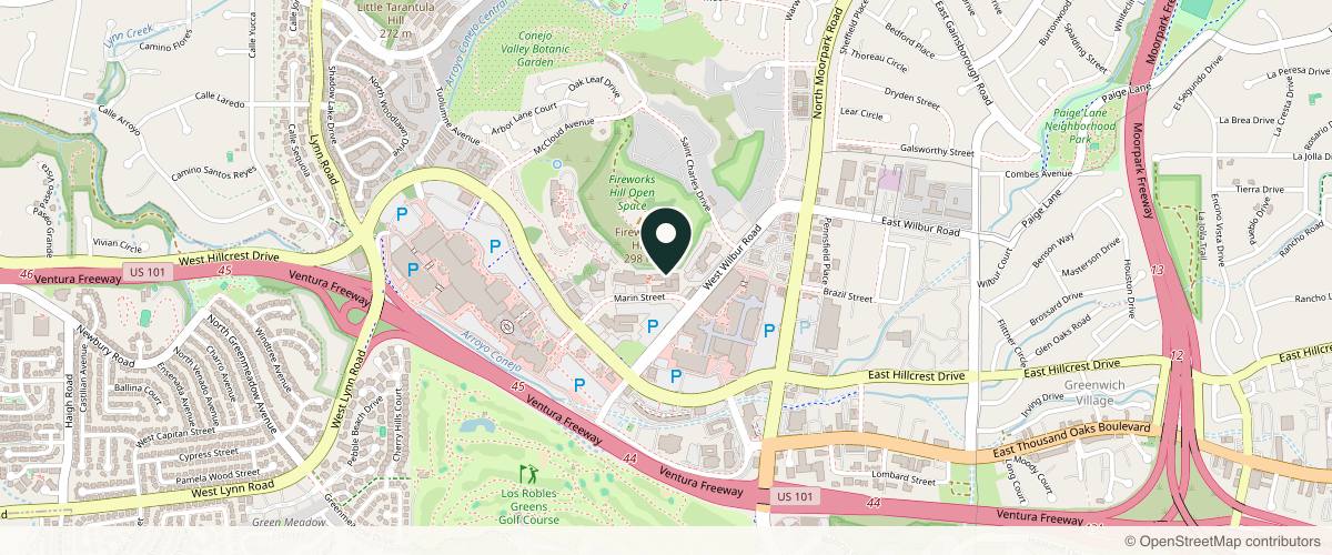 Map showing Bella Vista ENT & Facial Plastic Surgery in Thousand Oaks, California