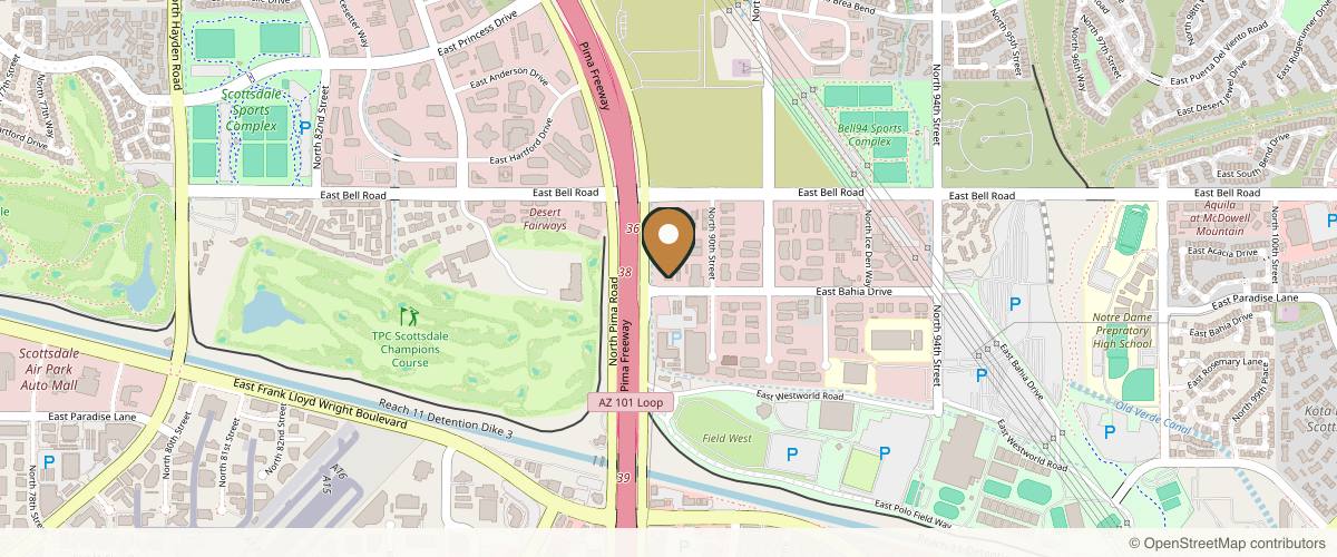 Map showing Berardi Aesthetics & Plastic Surgery in Scottsdale, Arizona