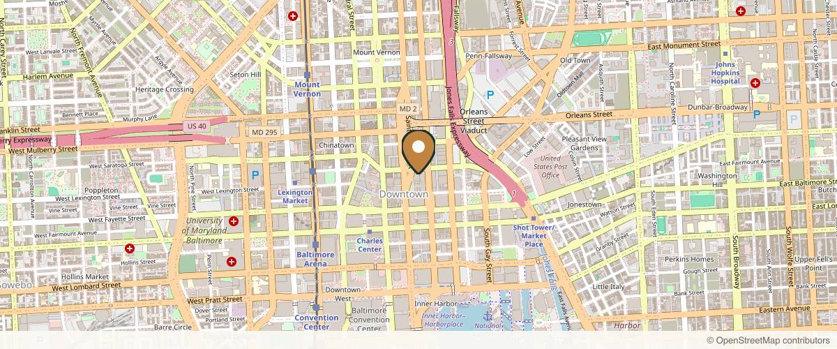 Map showing Bernard W. Chang, M.D. in Baltimore, Maryland