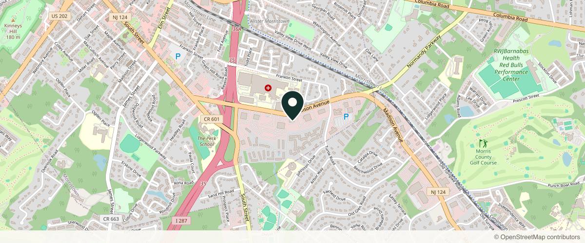 Map showing Better Plastic Surgery in Morristown, New Jersey