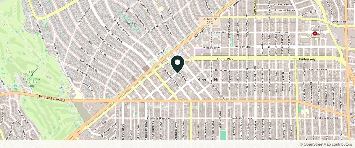 Map showing Beverly Hills Concierge Dermatology in Beverly Hills, California